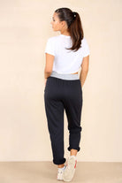 Plus Size Italian Plain Drawstring Cotton Joggers Trouser WearAll