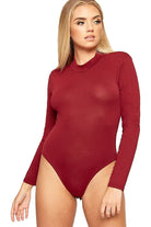 Plus Size Long Sleeve Turtleneck Bodysuit Bodysuit WearAll