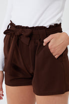 Paperbag Tied Waist Shorts Shorts WearAll