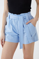 Paper Bag Waist Belted Shorts Shorts WearAll