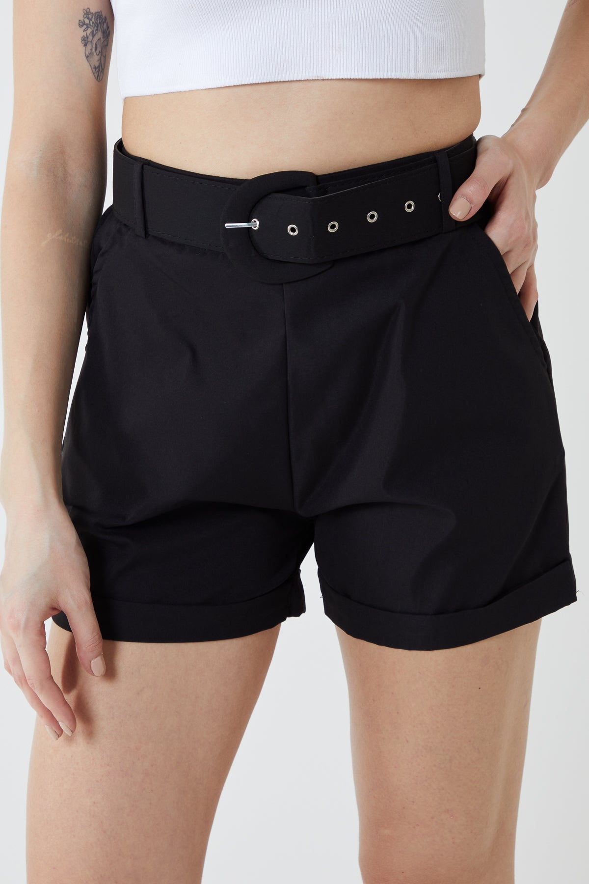 Wide Belted Shorts Shorts WearAll