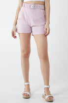 Wide Belted Shorts Shorts WearAll Pink 8