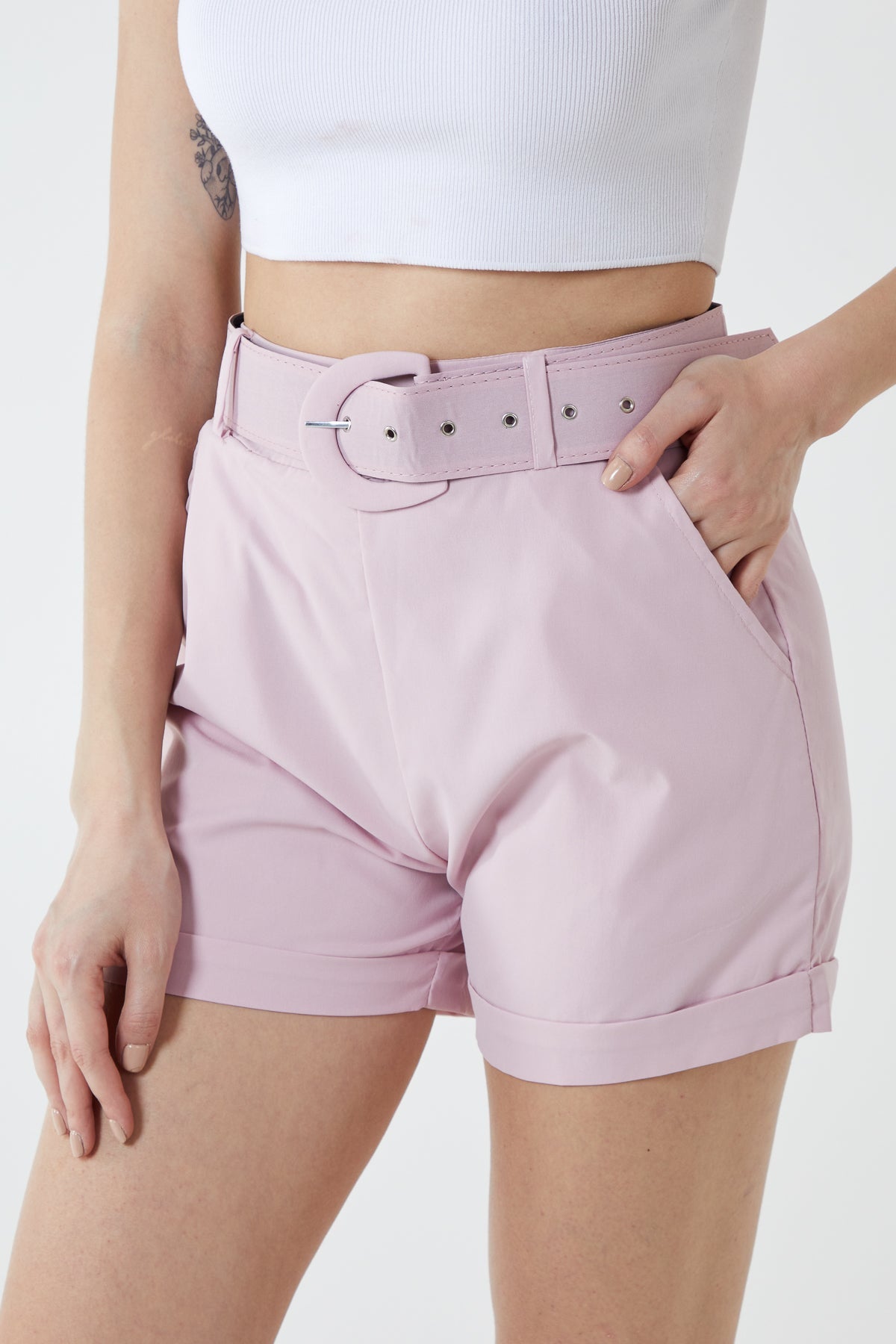 Wide Belted Shorts Shorts WearAll