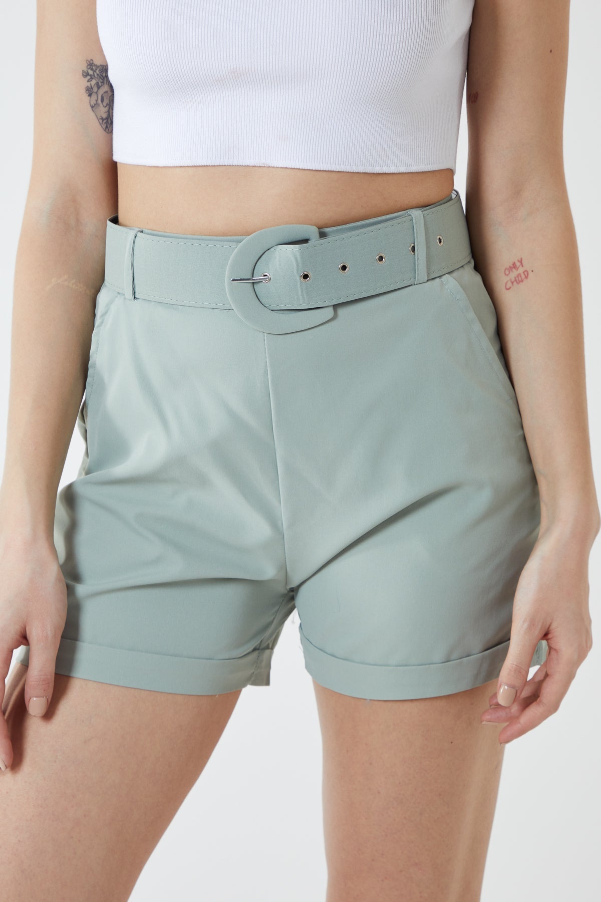 Wide Belted Shorts Shorts WearAll