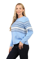 Jacquard Knitted Jumper Striped Sweater Top Jumper WearAll