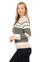 Jacquard Knitted Jumper Striped Sweater Top Jumper WearAll