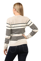 Jacquard Knitted Jumper Striped Sweater Top Jumper WearAll