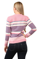 Jacquard Knitted Jumper Striped Sweater Top Jumper WearAll