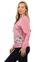 Knitted Floral Jumper Jacquard knit Sweater Jumper WearAll