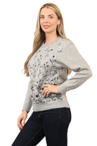 Knitted Floral Jumper Jacquard knit Sweater Jumper WearAll