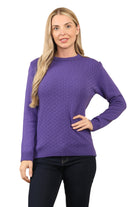 Fancy Style Kint Jumper Sweater Jumper WearAll Purple XS