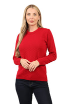 Fancy Style Kint Jumper Sweater Jumper WearAll Red XS