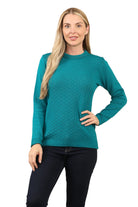 Fancy Style Kint Jumper Sweater Jumper WearAll Teal XS