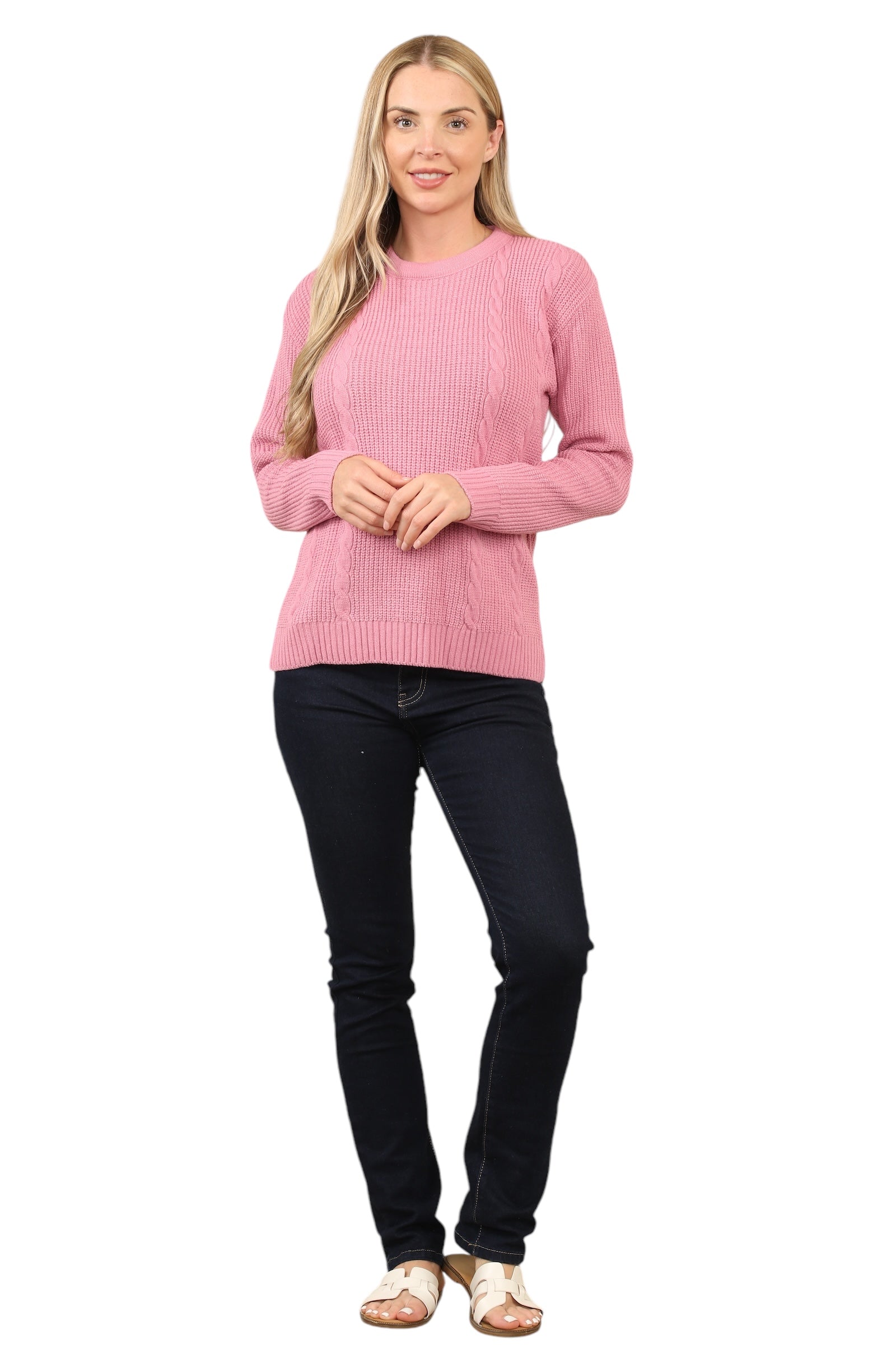 Cable Knitted Jumper Jumpers WearAll