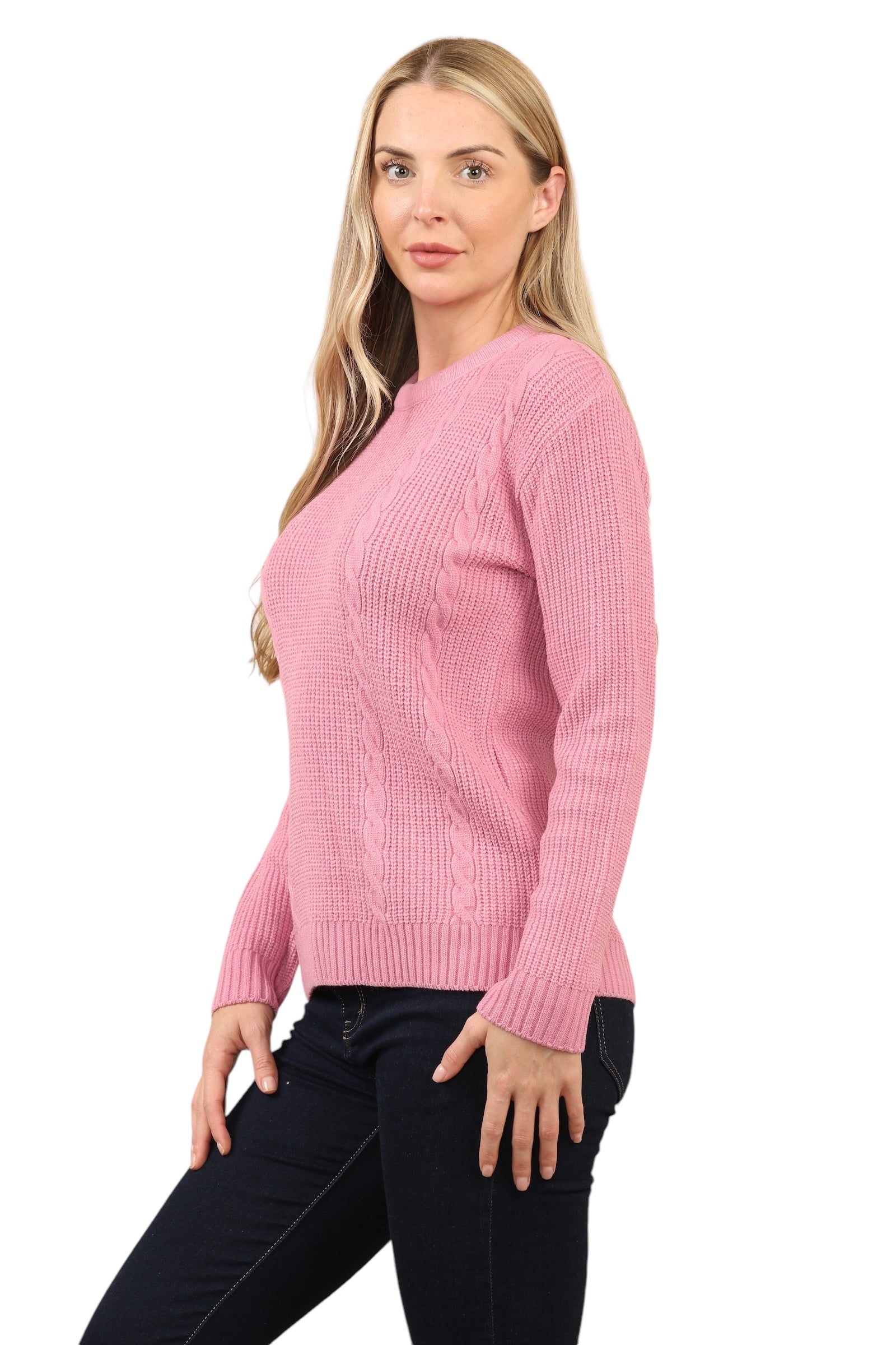 Cable Knitted Jumper Jumpers WearAll