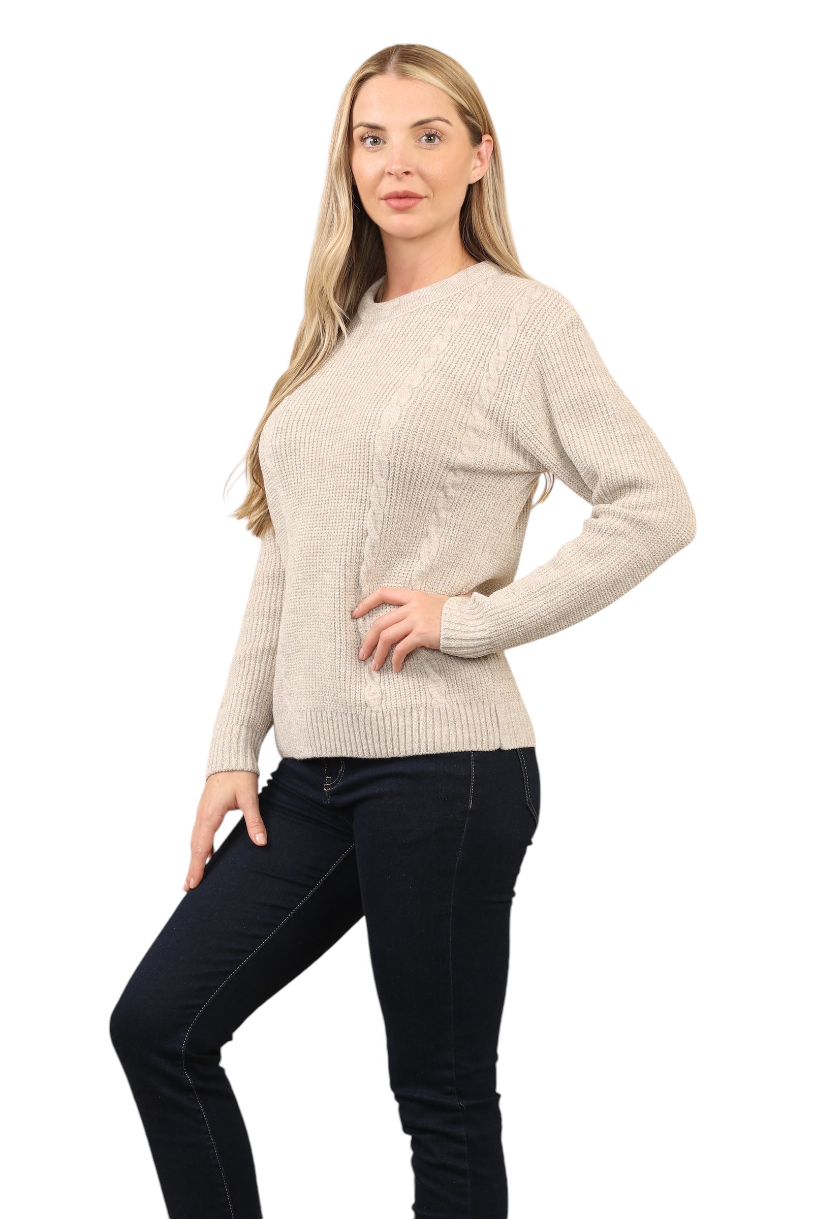 Cable Knitted Jumper Jumpers WearAll