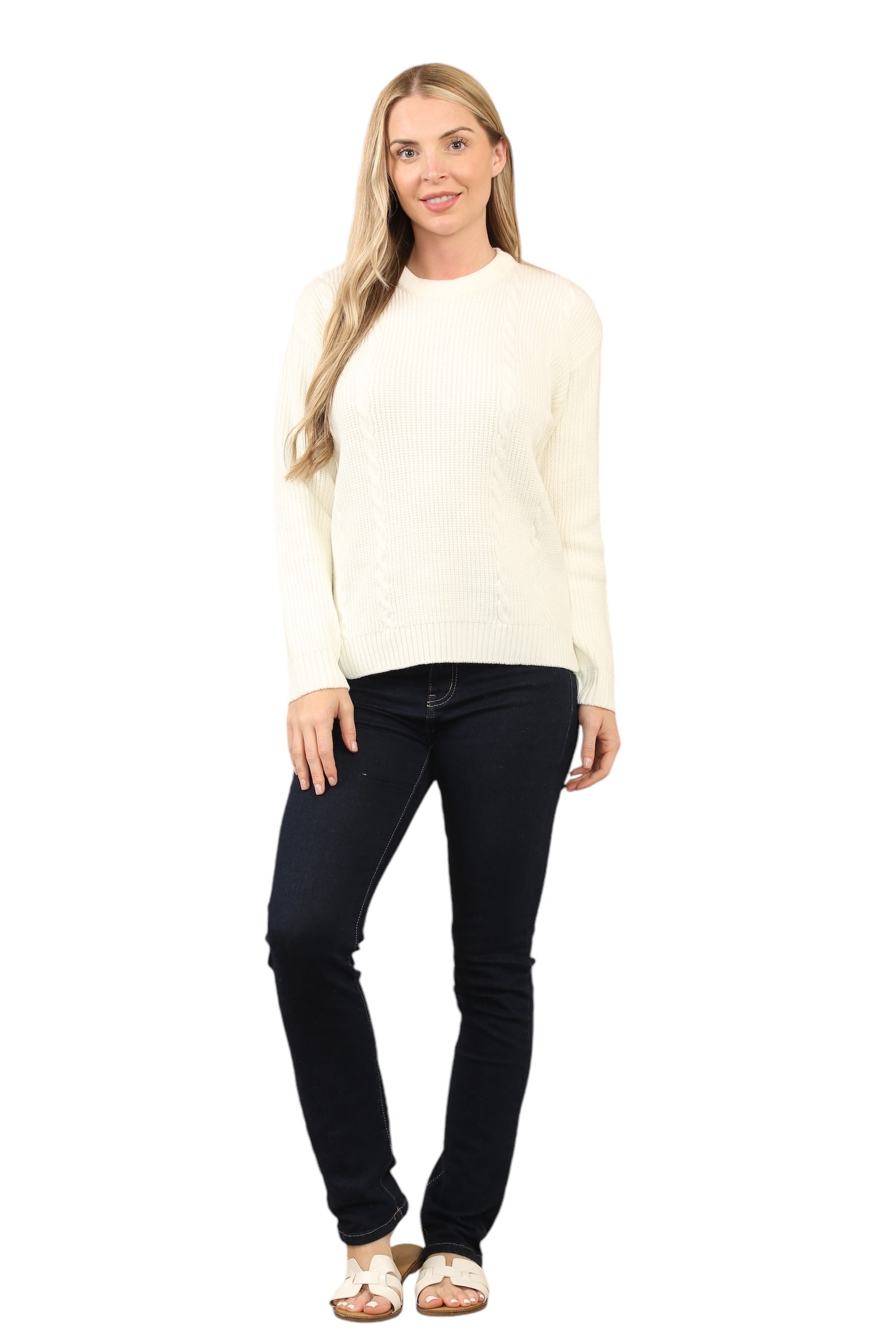 Cable Knitted Jumper Jumpers WearAll