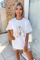 Teddy Bear - T-Shirt WearAll White 8-10