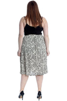 Plus Size Paisley Print Midi Skirt Skirt WearAll