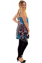 Plus Size Abstract Print Print Strappy Dress Vest Top Dress WearAll