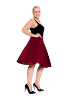 Flared Elastic Waist Skater Skirt Skirt WearAll