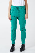 Plain Elasticated Joggers TRS1 WearAll Jade One Size