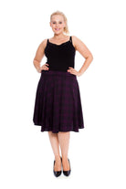 Tartan Flared Elastic Waist Skater Skirt Skirt WearAll