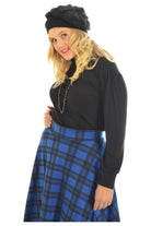 Tartan Flared Elastic Waist Skater Skirt Skirt WearAll