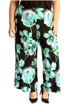 Floral Print Palazzo Trouser Palazzo WearAll Green 12-14