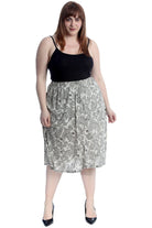 Plus Size Paisley Print Midi Skirt Skirt WearAll