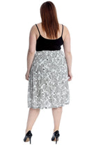 Plus Size Paisley Print Midi Skirt Skirt WearAll