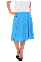 Flared Elastic Waist  Skater Skirt