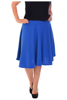 Flared Elastic Waist  Skater Skirt