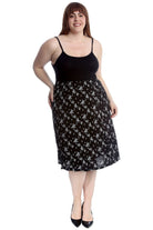 Plus Size Floral Print Midi Skirt Skirt WearAll