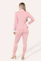 Peplum Frill Neck Suit Pleated Lounge Wear Set Loungewear WearAll