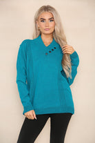 V Neck Cable Knitted Jumper Jumper WearAll