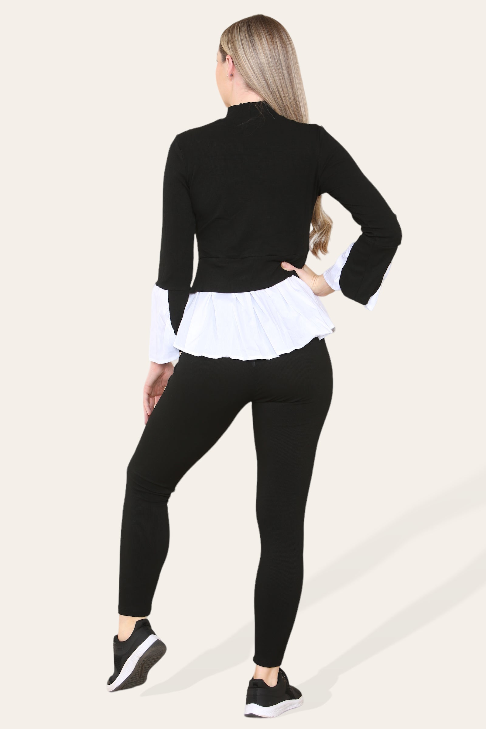 Ribbed Lounge Wear Flared Shirt and Leggings Co-Ord Set Loungewear WearAll