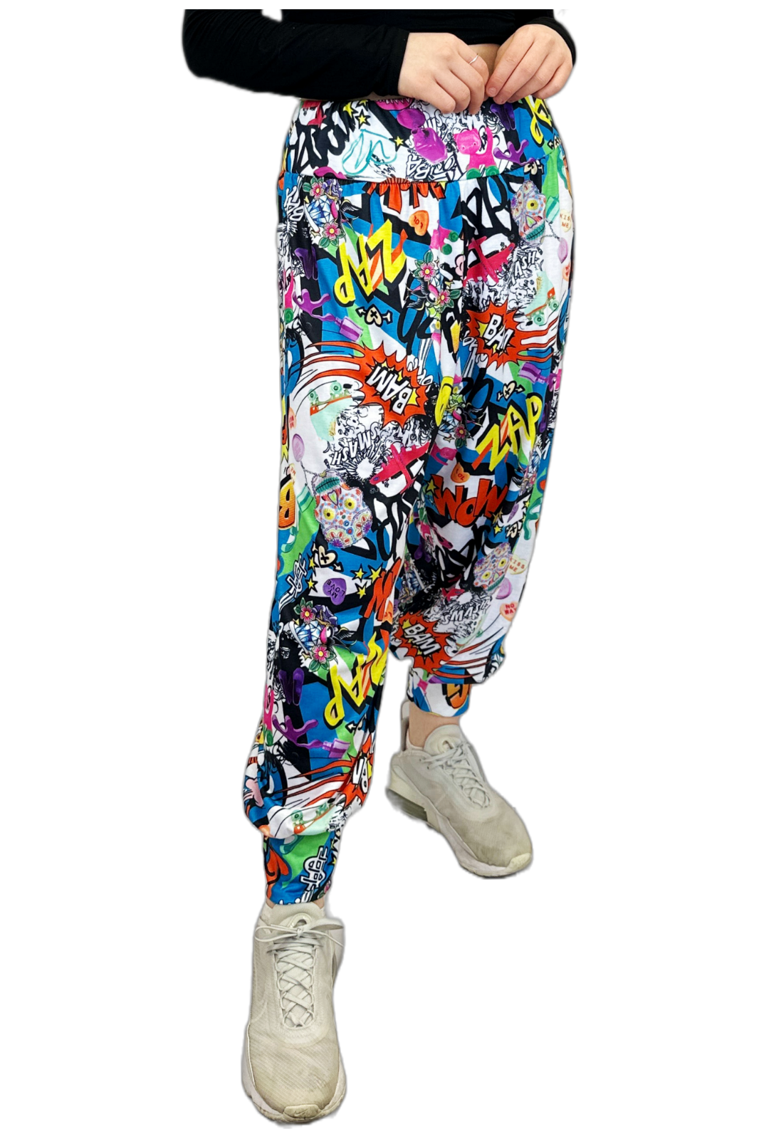 Comic Bang Print Harem Trouser Trousers WearAll