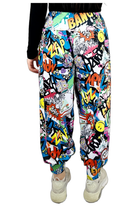 Plus Size Comic Bang Print Harem Trouser Trousers WearAll