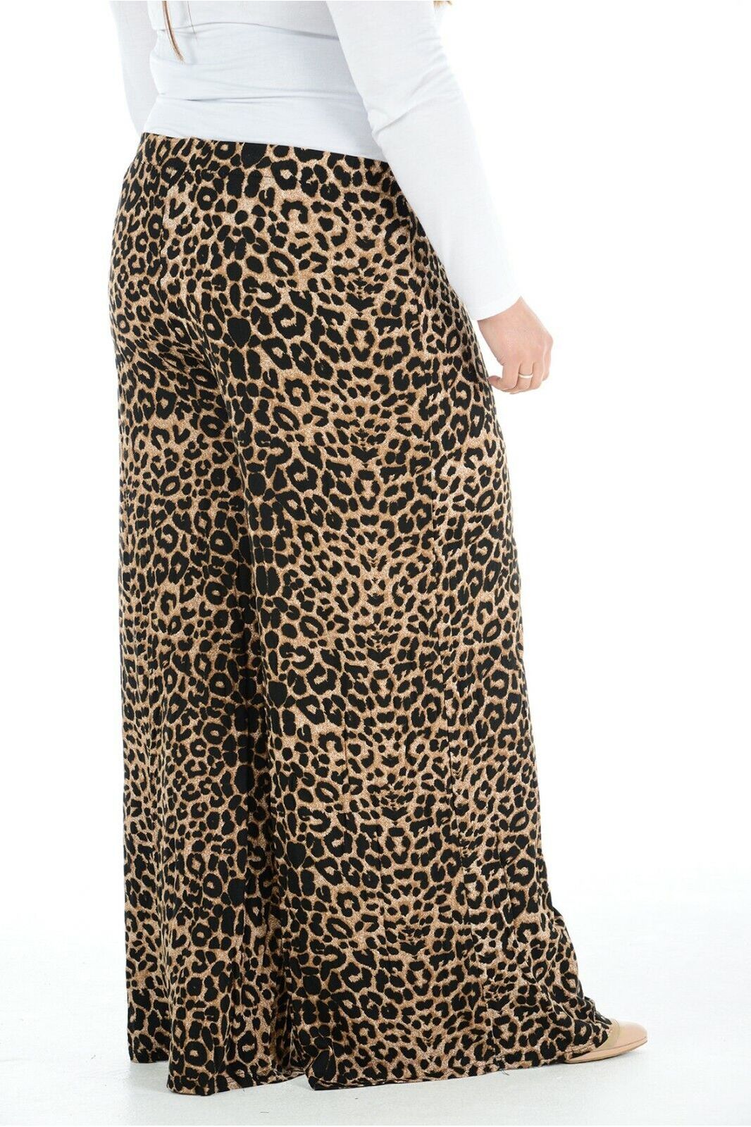 Plus Size Leopard Print Palazzo Trouser Palazzo WearAll