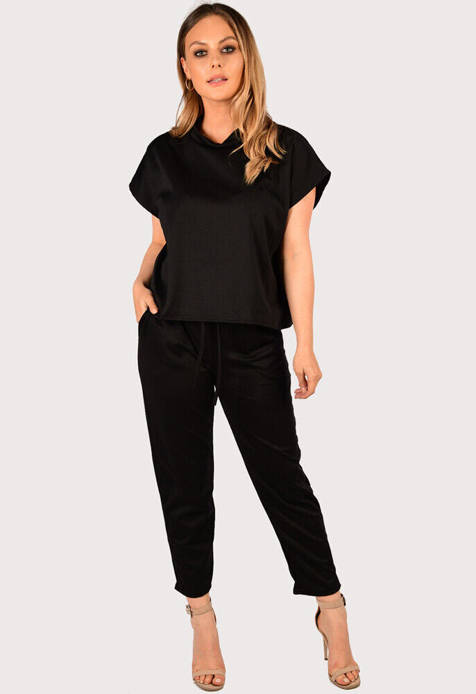 Boxy Short Sleeved Round Neck Two Piece Loungewear Tracksuit WearAll