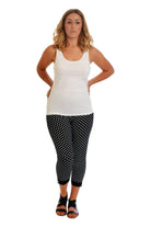 Plus Size Cropped Polka Dot Lace Trim Leggings Leggings WearAll