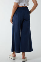 Linen Shirred Wide Leg Culottes Culottes WearAll