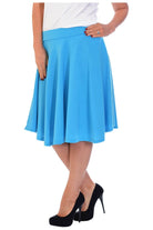 Flared Elastic Waist  Skater Skirt