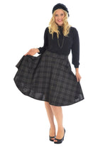 Tartan Flared Elastic Waist Skater Skirt Skirt WearAll