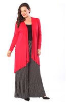 Open Front Hanky Hem Longsleeve Cardigan