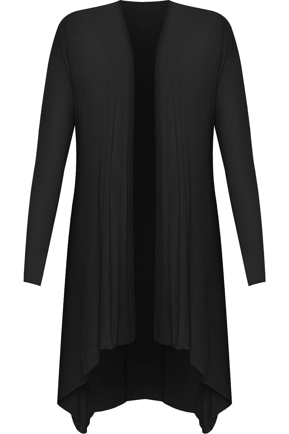 Open Front Hanky Hem Longsleeve Cardigan