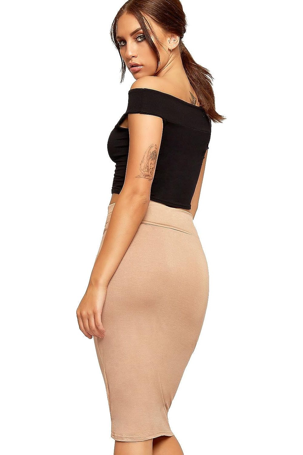 Bodycon Pencil High Waisted Midi Skirt Skirt WearAll