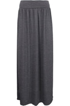 Plus Size Pleated Fold Over High Waist Gypsy Long Maxi Skirt