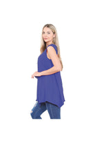 Sleeveless Hanky Hem Vest Top